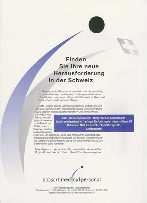 Flyer Herausforderung in der Schweiz